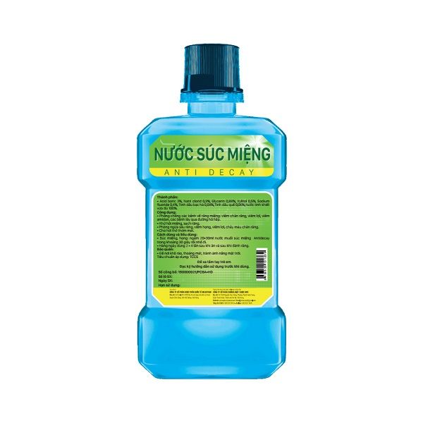 Nước súc miệng - Diệt khuẩn răng miệng Antidecay cho hơi thở thơm tho suốt cả ngày - Lọ 500ml