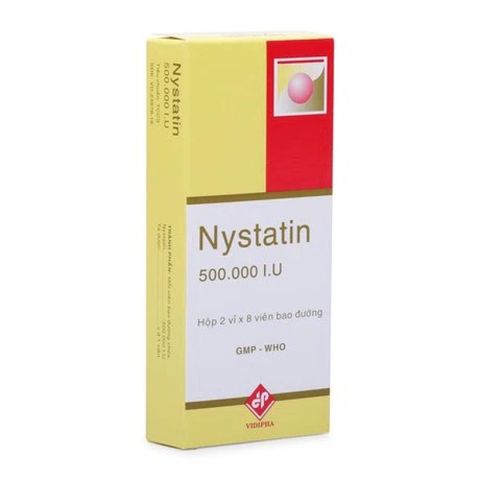 Thuốc Nystatin 500.000I.U Vidipha phòng và điều trị nhiễm nấm Candida (2 vỉ x 8 viên)