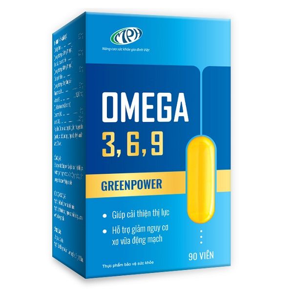 Viên uống Omega 369 GreenPower giúp mắt khỏe, kiểm soát mỡ máu, ngừa lão hóa (Lọ - 90 viên)