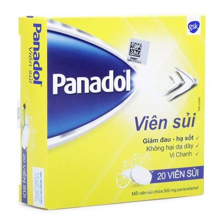 Panadol (sủi) 5*4  - Giảm đau, hạ sốt, đau răng, đau cơ xương khớp đau bụng kinh cho người lớn