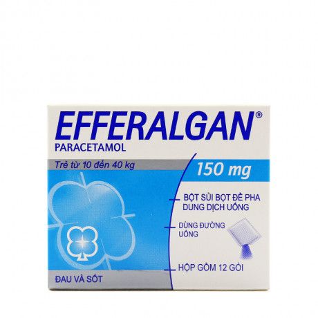 Efferalgan 150mg (Hộp 12 gói) - Giảm đau, hạ sốt, đau răng cho trẻ em.