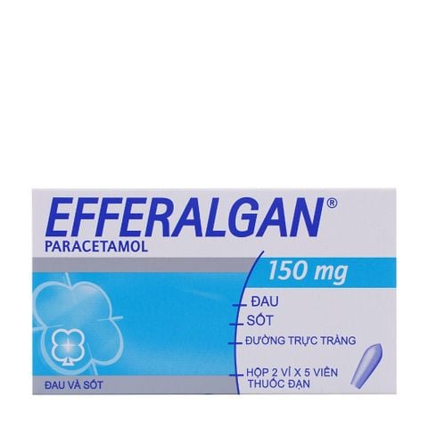Efferalgan (Hộp 2vỉ * 5 viên)   - Giảm đau, hạ sốt, đau răng, đau cơ xương khớp đau bụng kinh cho người lớn