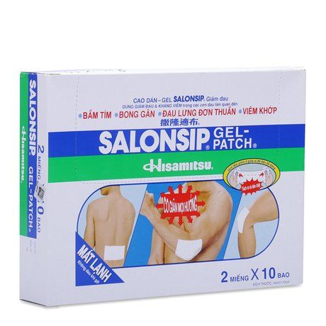 Salonsip (Hộp 10 gói x 2 miếng). Gói 2 miếng