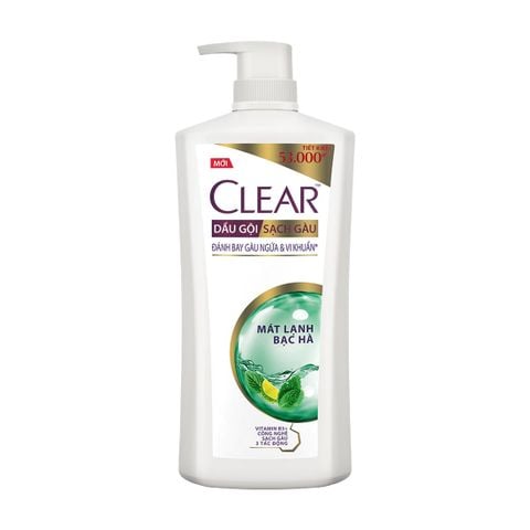 Dầu gội Clear mát lạnh bạc hà 630g mới