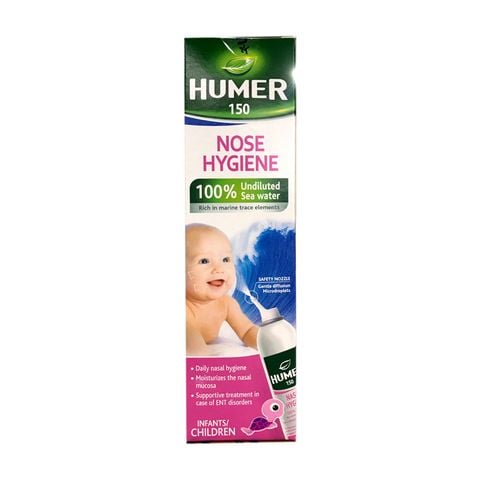 Humer 150 Children (150ml) - Xịt mũi, vệ sinh mũi, viêm mũi, sổ mũi, nghẹt mũi.