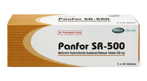 Thuốc Panfor SR-500 Inventia điều trị đái tháo đường (5 vỉ x 20 viên)