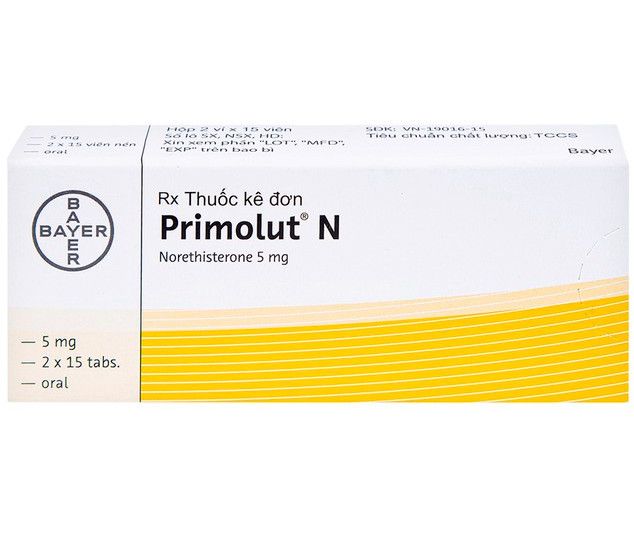 Thuốc Primolut N Bayer điều trị xuất huyết do rối loạn chức năng (2 vỉ x 15 viên)