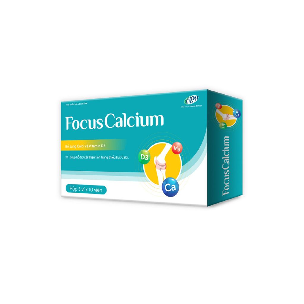 Viên Canxi Focus Calcium vỉ 30 viên