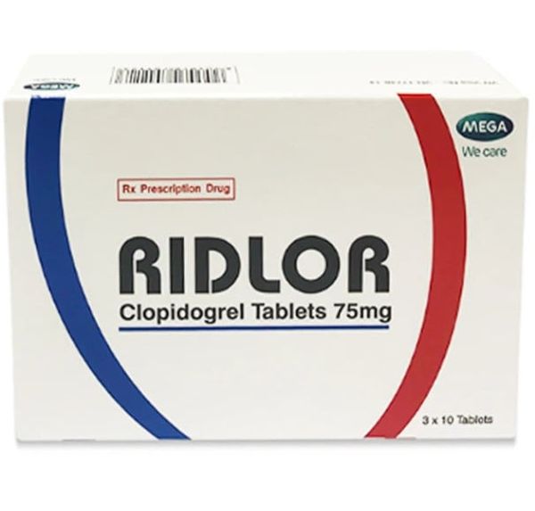Thuốc Ridlor 75mg MSN ngăn ngừa tai biến đông máu (3 vỉ x 10 viên)