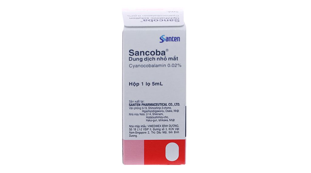 Dung dịch nhỏ mắt Sancoba 0.02% giảm mỏi mắt lọ 5ml