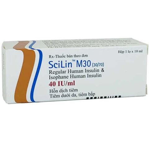 Hỗn dịch tiêm SciLin M30 40IU/ml Bioton điều trị đái tháo đường (10ml)