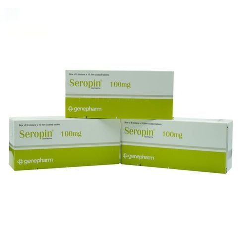 Thuốc Seropin 100mg Genepharm điều trị tâm thần phân liệt (60 viên)