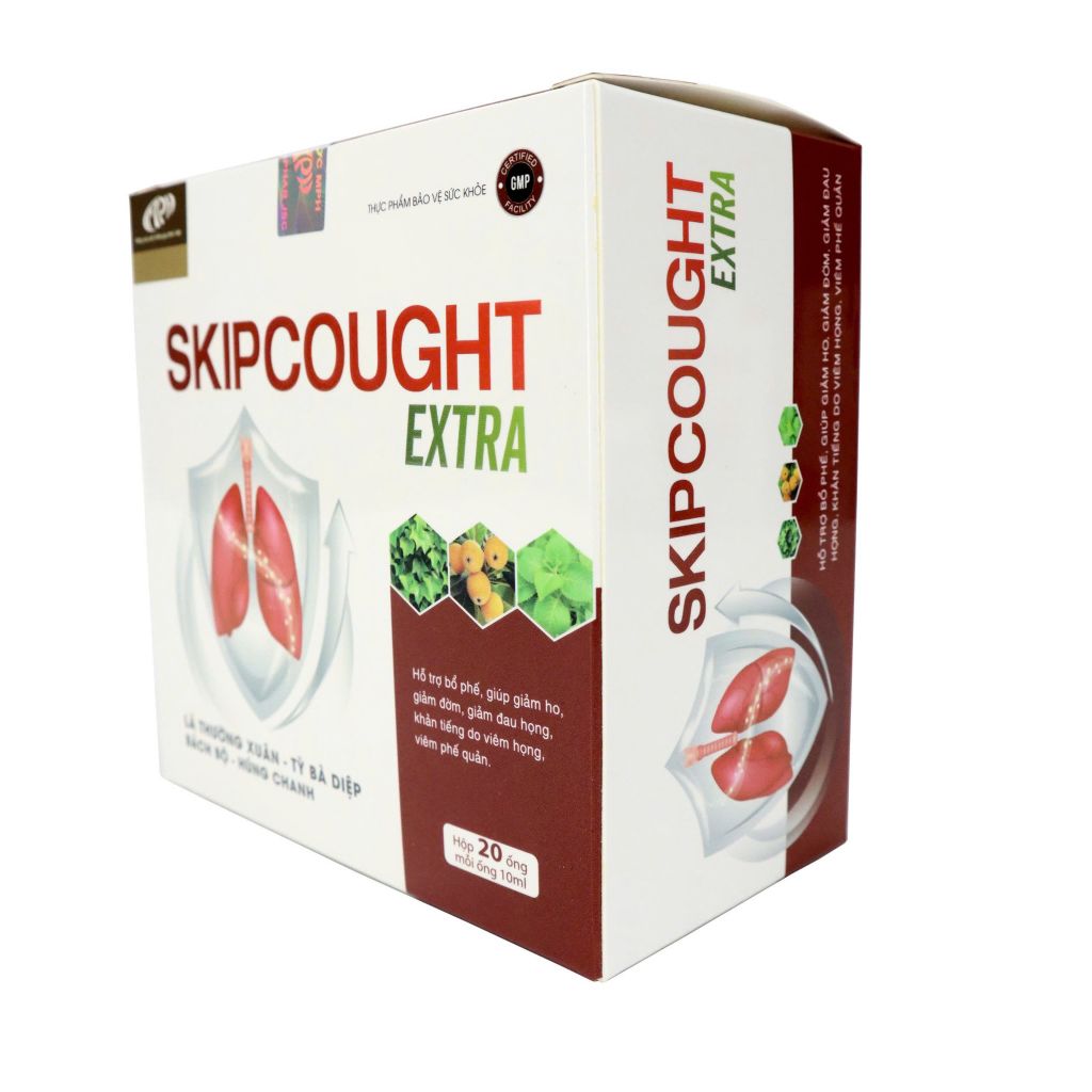 Siro ho thảo dược Skipcought Extra bổ phế, giảm ho, giảm khàn tiếng do viêm họng, viêm phế quản