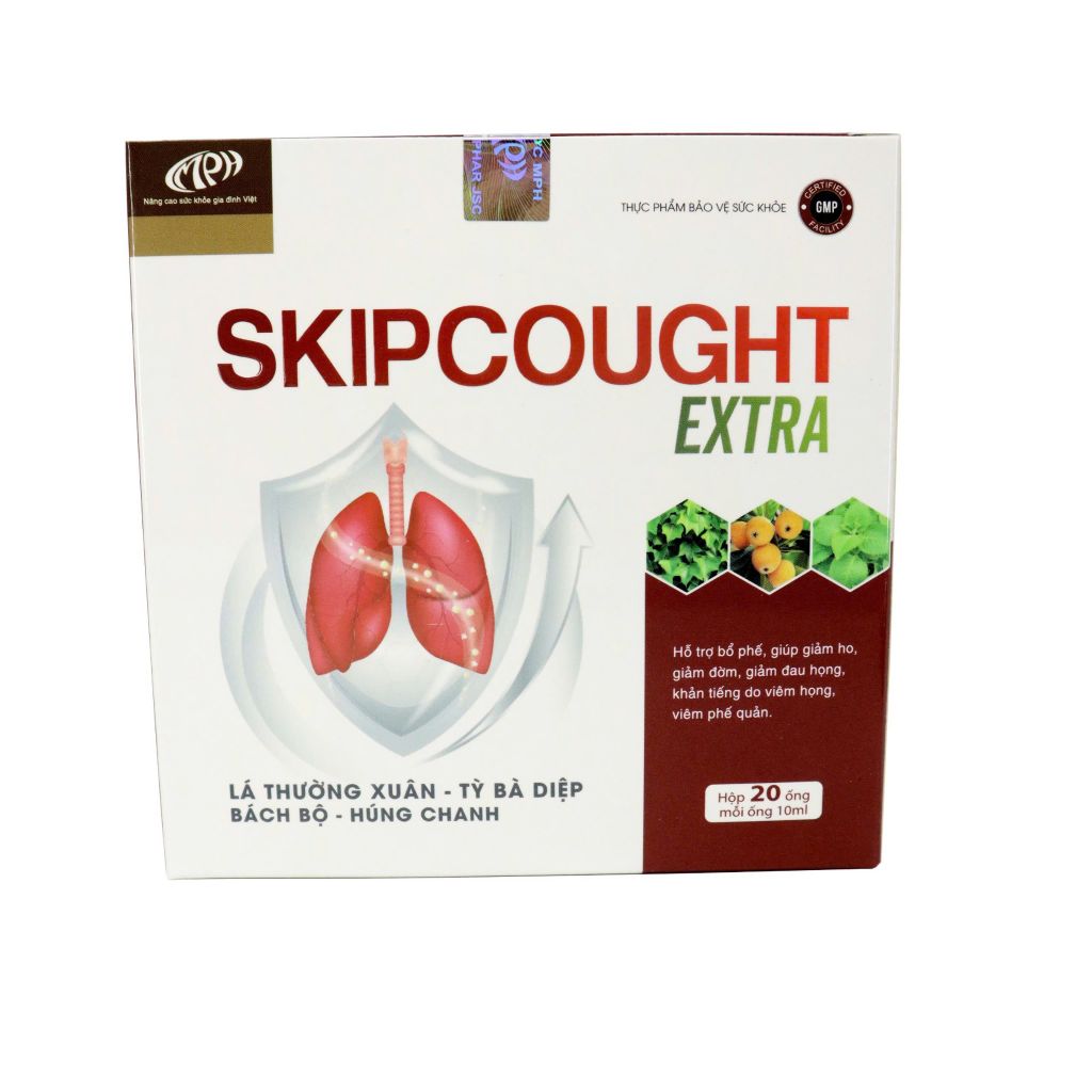 Siro ho thảo dược Skipcought Extra bổ phế, giảm ho, giảm khàn tiếng do viêm họng, viêm phế quản