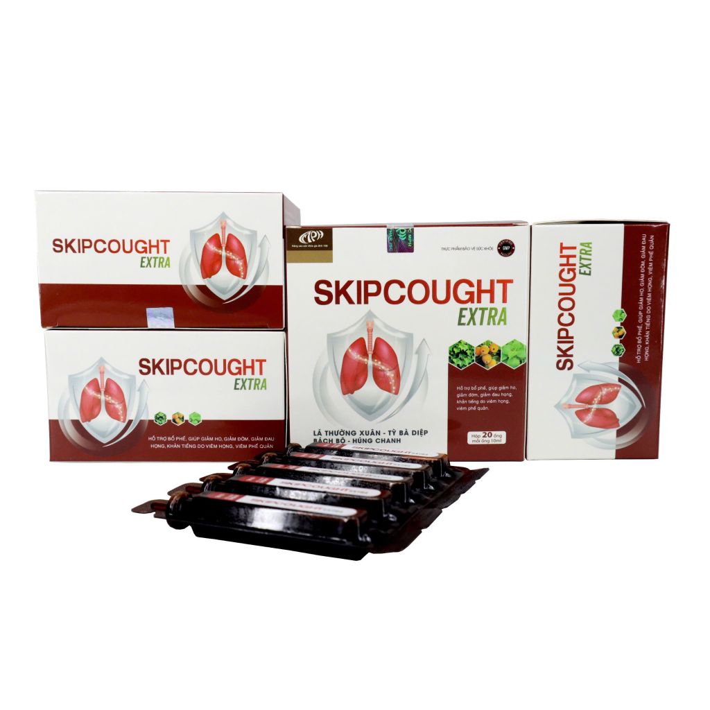Siro ho thảo dược Skipcought Extra bổ phế, giảm ho, giảm khàn tiếng do viêm họng, viêm phế quản