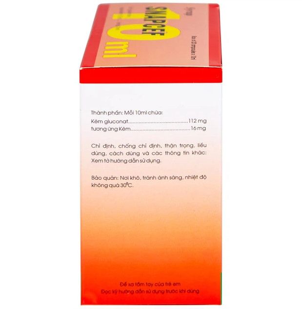 Siro Snapcef 16mg/10ml Hải Dương bổ sung kẽm, tăng cường sức đề kháng (20 ống x 10ml)