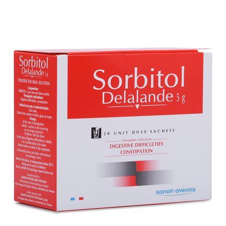 Sorbitol Pháp (20gói/ hộp) - Nhuận tràng cho người táo bón