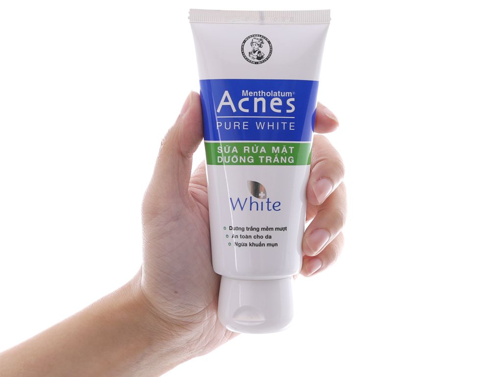 Sữa rửa mặt Acnes pure white - dưỡng trắng 100g