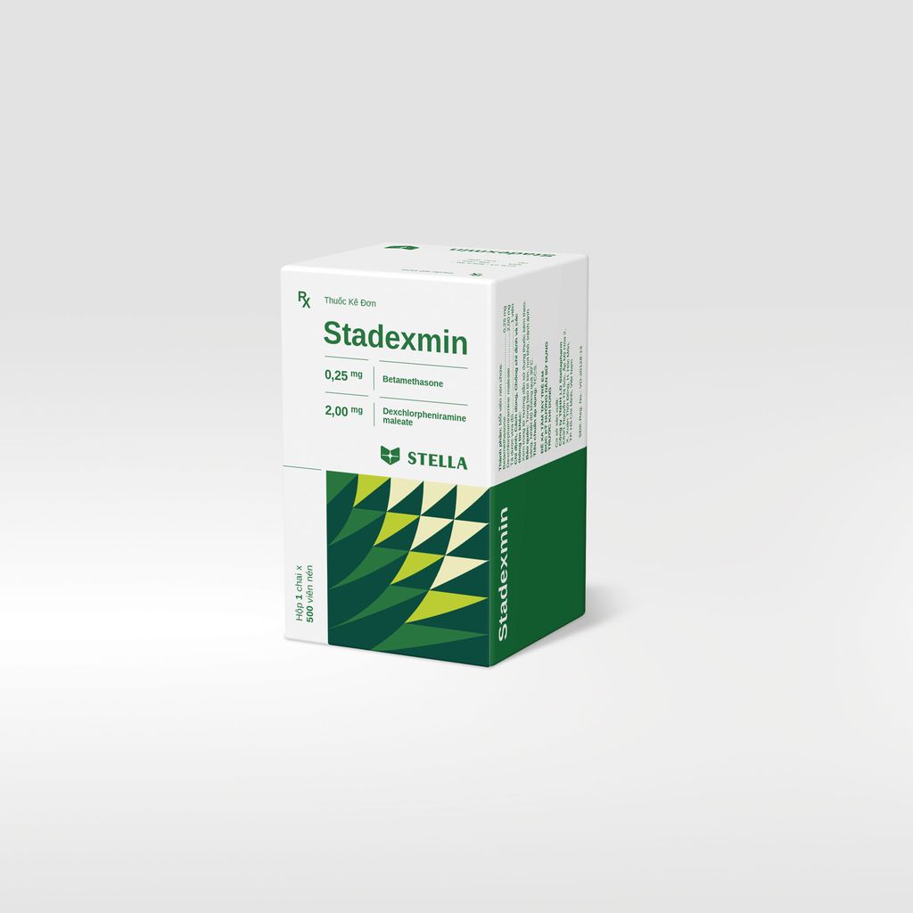 Thuốc Stadexmin Stella điều trị các chứng ở đường hô hấp, dị ứng da và mắt (500 viên)