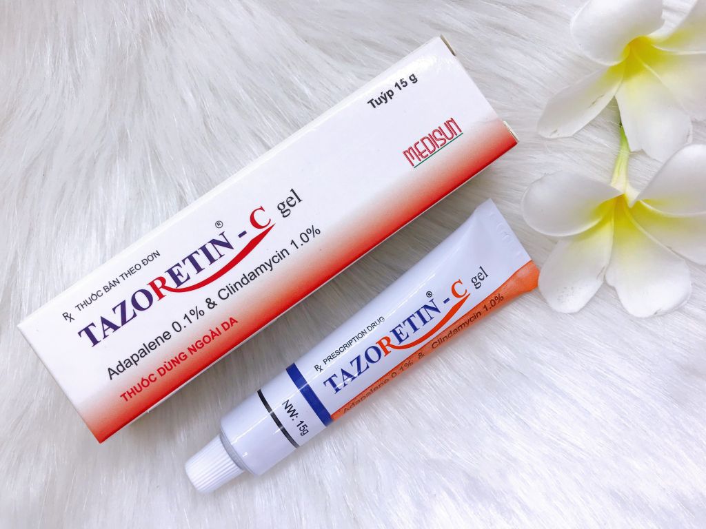 Thuốc bôi ngoài da Tazoretin - C Gel 15g Medisun điều trị tại chỗ mụn trứng cá