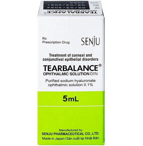 Dung dịch thuốc nhỏ mắt Tearbalance 0.1% điều trị tổn thương biểu mô kết - giác mạc (5ml)