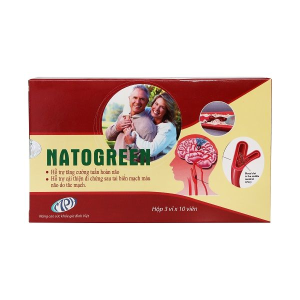 Hoạt huyết bổ não chống tai biến NatoGreen - Ngừa đột quỵ, nhồi máu cơ tim