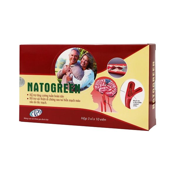 Hoạt huyết bổ não chống tai biến NatoGreen - Ngừa đột quỵ, nhồi máu cơ tim