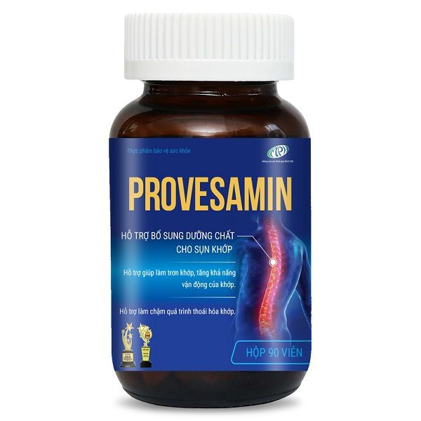 Viên uống Provesamin hỗ trợ điều trị đau nhức khớp, nuôi dưỡng tái tạo sụn khớp, ngừa thoái hóa khớp - Lọ 90 viên