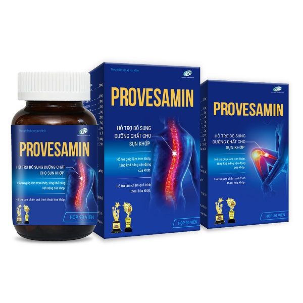 Viên uống Provesamin hỗ trợ điều trị đau nhức khớp, nuôi dưỡng tái tạo sụn khớp, ngừa thoái hóa khớp - Lọ 90 viên