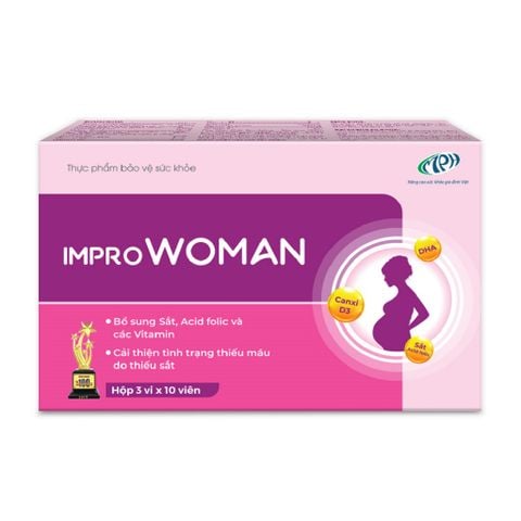 Thực phẩm bổ sung Vitamin tổng hợp cho bà bầu ImproWoman Hộp 30 viên