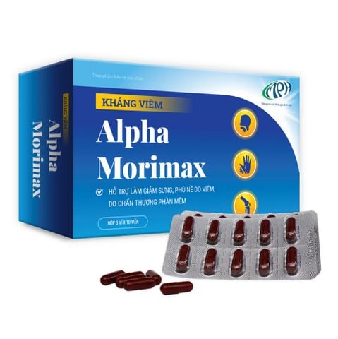 Viên uống Alpha Morimax giảm viêm họng, viêm khớp, đau cơ mềm ( Hộp 30 viên )