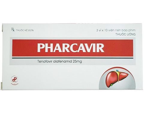 Thuốc Pharcavir 25mg Pharbaco điều trị viêm gan B mạn tính (3 vỉ x 10 viên)