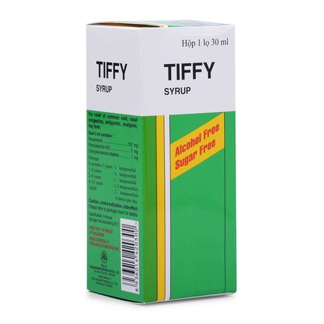 Siro Tiffy Thai Nakorn Patana điều trị nghẹt mũi, hạ sốt (30ml)