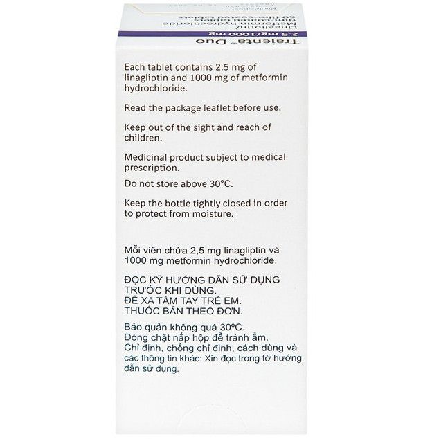 Thuốc Trajenta Duo 2.5mg/1000mg (60 viên)