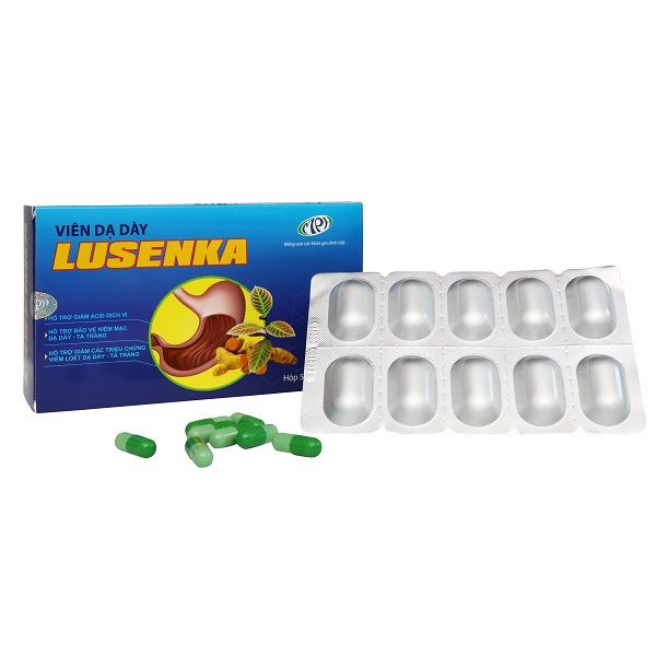 Viên dạ dày Lusenka Hỗ trợ điều trị viêm loét dạ dày, trào ngược dạ dày, Giảm dịch acid, bảo vệ niêm mạc dạ dày tá tràng - Hộp 50 viên