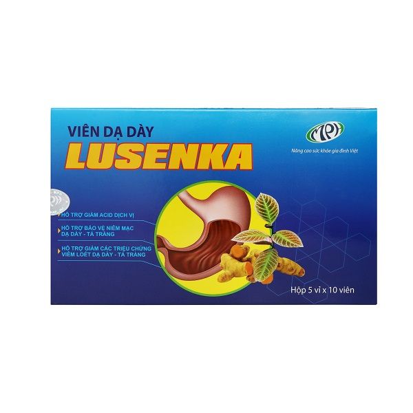 Viên dạ dày Lusenka Hỗ trợ điều trị viêm loét dạ dày, trào ngược dạ dày, Giảm dịch acid, bảo vệ niêm mạc dạ dày tá tràng - Hộp 50 viên