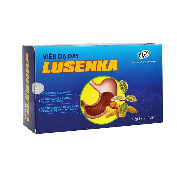 Viên dạ dày Lusenka Hỗ trợ điều trị viêm loét dạ dày, trào ngược dạ dày, Giảm dịch acid, bảo vệ niêm mạc dạ dày tá tràng - Hộp 50 viên