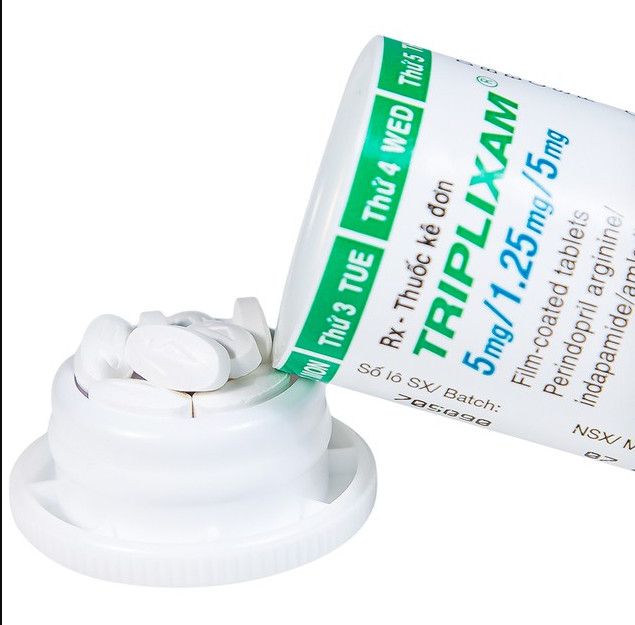 Thuốc Triplixam 5mg/1.25mg/5mg Servier điều trị tăng huyết áp (30 viên)