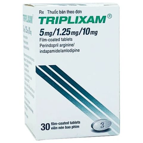 Thuốc Triplixam 5mg/1.25mg/10mg Servier điều trị tăng huyết áp (30 viên)