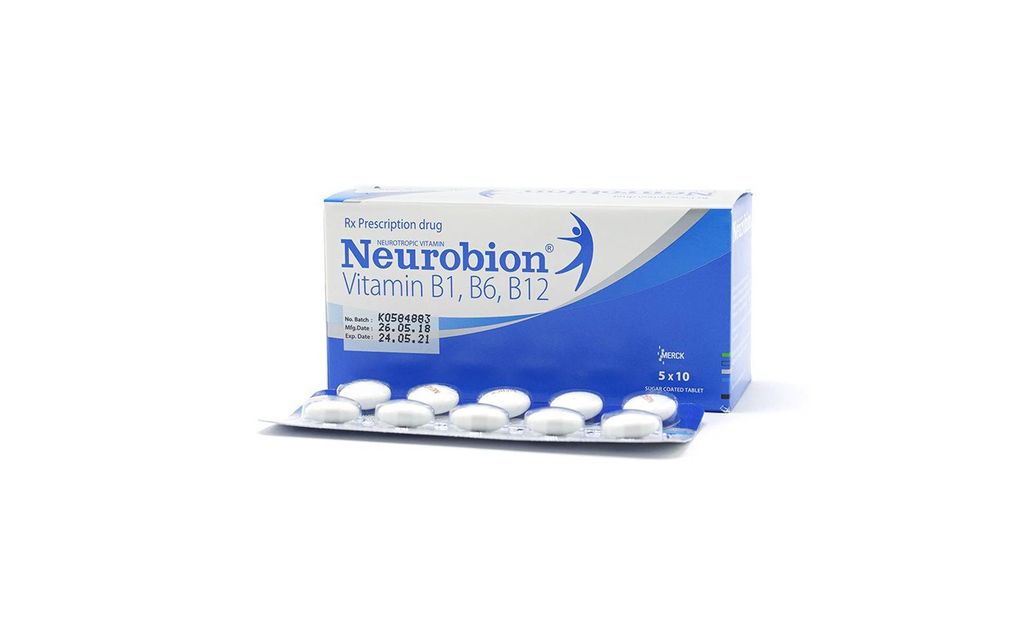 Thuốc Neurobion Merck xanh điều trị rối loạn thần kinh ngoại vi (5 vỉ x 10 viên)