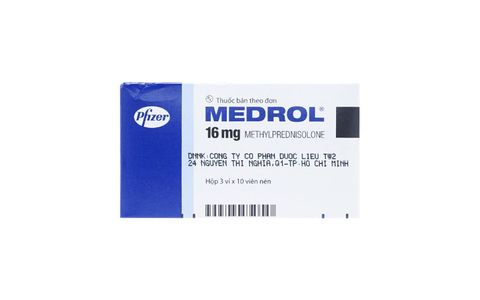 Thuốc Medrol 16mg Pfizer điều trị rối loạn nội tiết, kháng viêm, dị ứng (3 vỉ x 10 viên)