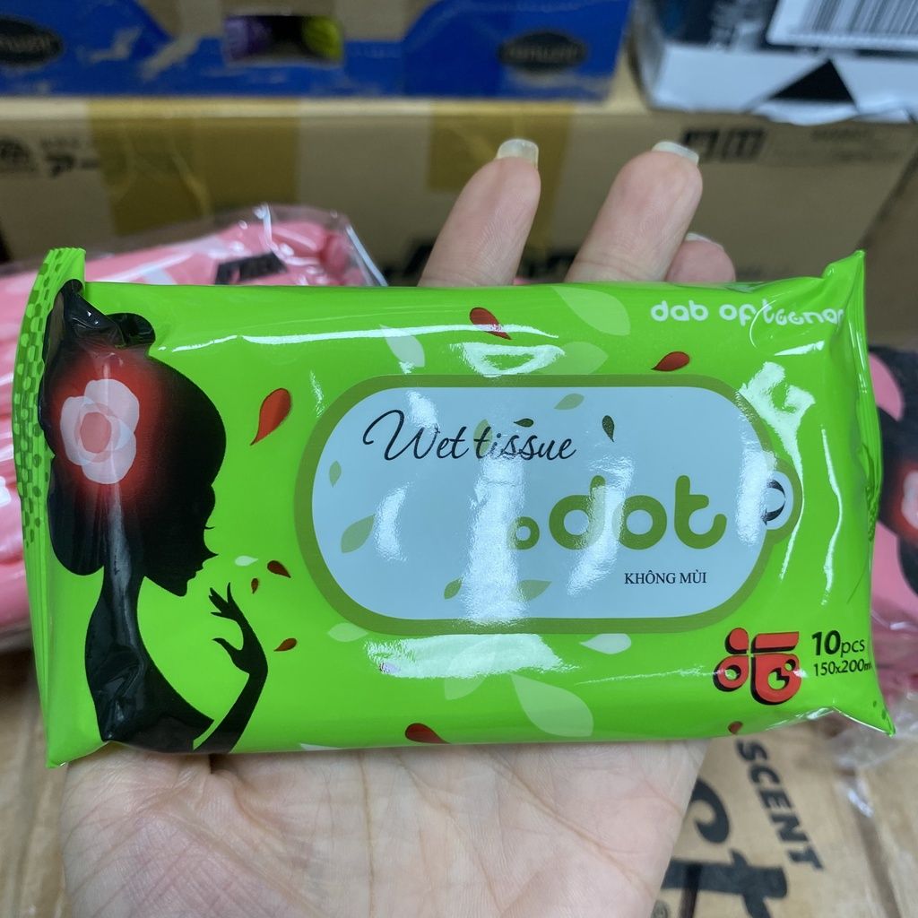 Khăn ướt Wes tissue ( gói 10 tờ)