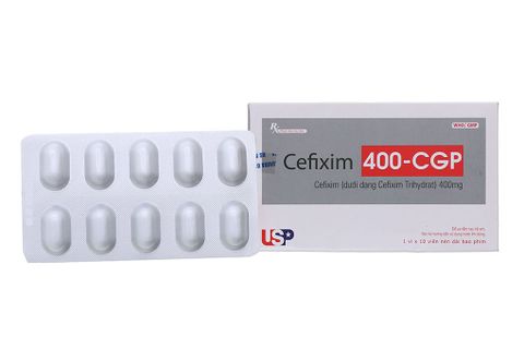 Cefixim 400-CGP trị nhiễm khuẩn (1 vỉ x 10 viên)