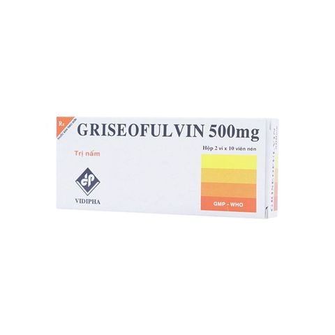 Griseofulvin 500 (2*10) - điều trị nhiễm trùng nấm da, tóc