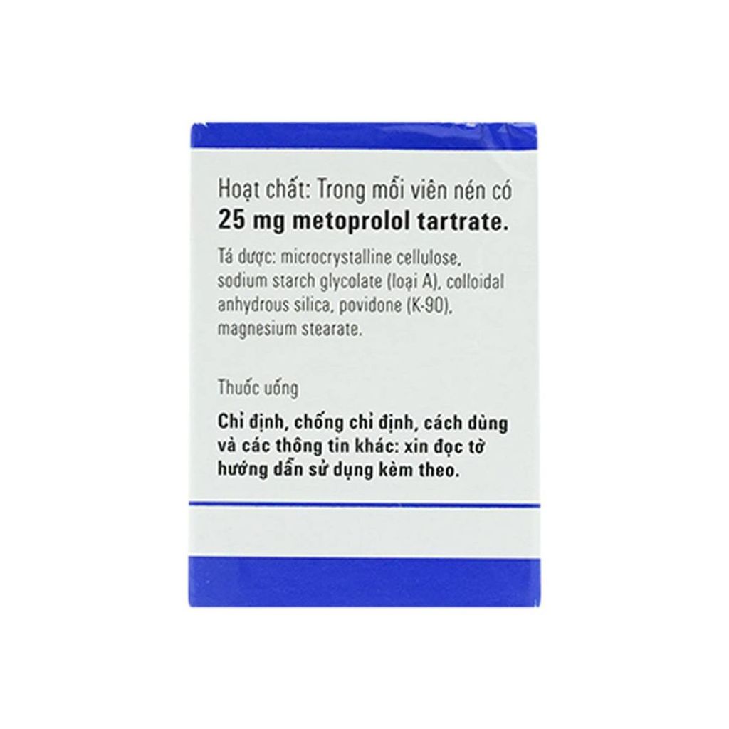 Thuốc Egilok 25mg Egis Pharma điều trị tăng huyết áp, đau thắt ngực (60 viên)