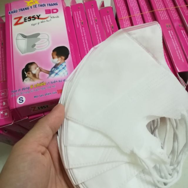 Khẩu trang Zessy 3D trẻ em ( hộp 20 cái)