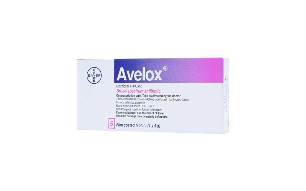 Thuốc Avelox 400mg Bayer điều trị nhiễm khuẩn (1 vỉ x 5 viên)