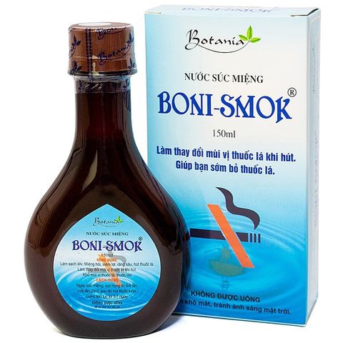 Nước súc miệng Boni-Smok làm sạch răng miệng, khử mùi vị thuốc hút (150ml)