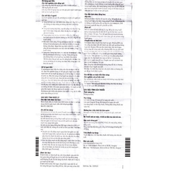 Thuốc Cardilopin 5mg Egis Pharma điều trị tăng huyết áp (3 vỉ x 10 viên)