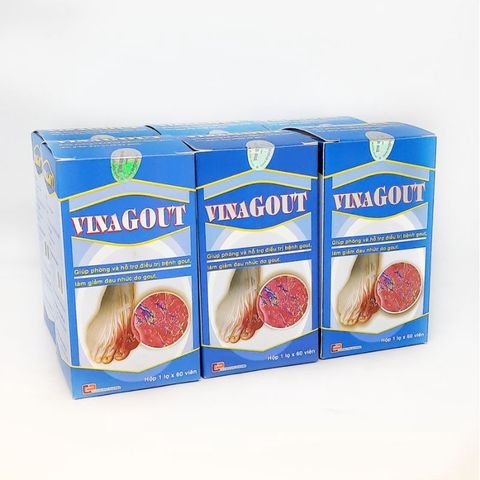 Vinagout (lọ 60viên) - Phòng ngừa bệnh Gout - Giảm đau nhức do Gout